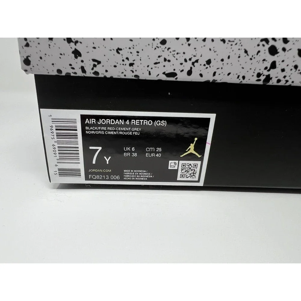 Air Jordan 4 Retro Bred Reimagined (GS) Youth Shoes FQ8213-006 Size 7Y - Picture 9 of 9